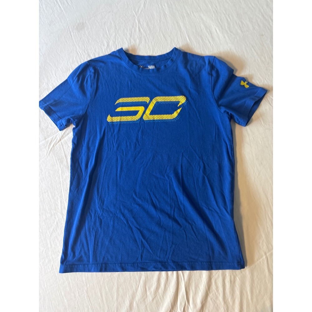 Under Armour SC T-Shirt Kids Youth Large Blue  Stephen Curry Logo
